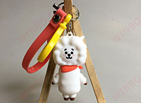 定制卡通動物羊立體鑰匙扣